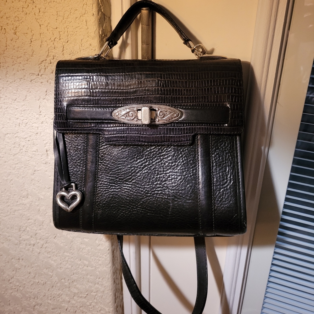 Vintage Brighton black leather handbag